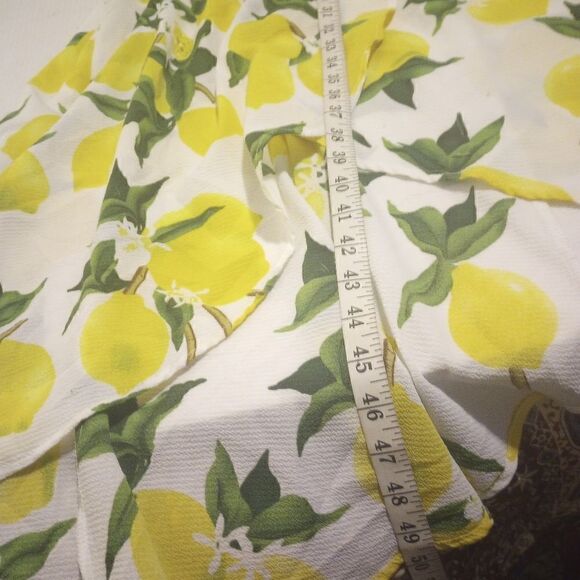 Lemon print faux wrap dress with spaghetti strap - Picture 7 of 8